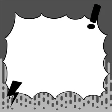 Comics Design Frames. Beautiful Photo Frame Set With Boom Bubbles For Design Stock Illustration