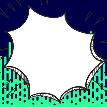 Comics Design Frames. Beautiful Photo Frame Set With Boom Bubbles For Design Stock Illustration