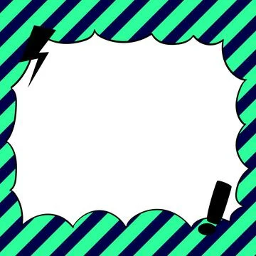 Comics Design Frames. Beautiful Photo Frame Set With Boom Bubbles For Design Stock-Illustration