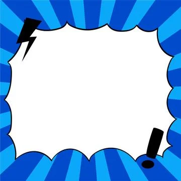 Comics Design Frames. Beautiful Photo Frame Set With Boom Bubbles For Design Illustrazione stock