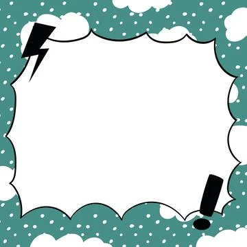 Comics Design Frames. Beautiful Photo Frame Set With Boom Bubbles For Design Stock Illustration
