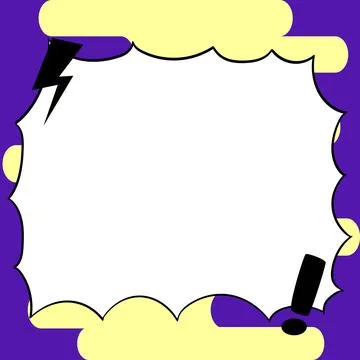 Comics Design Frames. Beautiful Photo Frame Set With Boom Bubbles For Design Stock Illustration