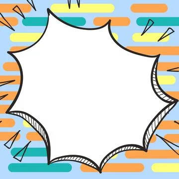 Comics Design Frames. Beautiful Photo Frame Set With Boom Bubbles For Design 스톡 일러스트