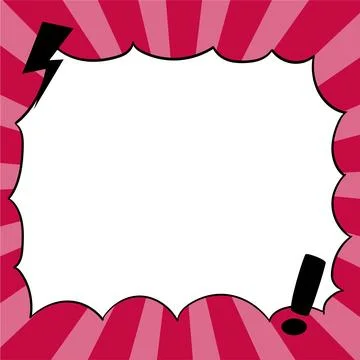 Comics Design Frames. Beautiful Photo Frame Set With Boom Bubbles For Design Stock-Illustration