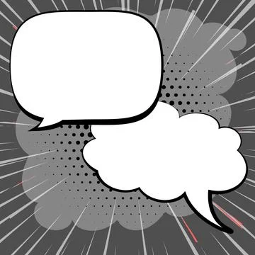 Comics Design Frames. Beautiful Photo Frame Set With Boom Bubbles For Design Illustrazione stock