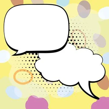 Comics Design Frames. Beautiful Photo Frame Set With Boom Bubbles For Design 스톡 일러스트