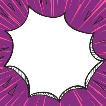 Comics Design Frames. Beautiful Photo Frame Set With Boom Bubbles For Design Stock Illustration