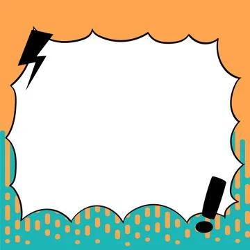 Comics Design Frames. Beautiful Photo Frame Set With Boom Bubbles For Design Stock-Illustration