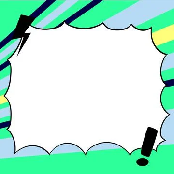Comics Design Frames. Beautiful Photo Frame Set With Boom Bubbles For Design Stock Illustration