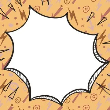 Comics Design Frames. Beautiful Photo Frame Set With Boom Bubbles For Design Stock Illustration