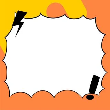 Comics Design Frames. Beautiful Photo Frame Set With Boom Bubbles For Design Stock Illustration