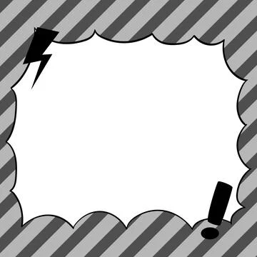 Comics Design Frames. Beautiful Photo Frame Set With Boom Bubbles For Design Stock Illustration