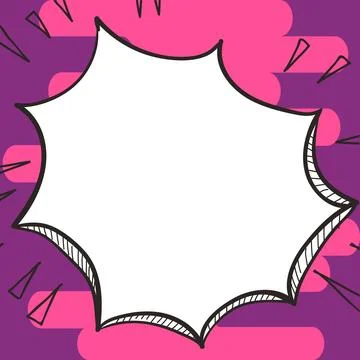 Comics Design Frames. Beautiful Photo Frame Set With Boom Bubbles For Design Stock Illustration