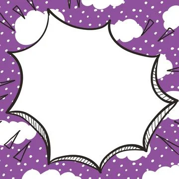 Comics Design Frames. Beautiful Photo Frame Set With Boom Bubbles For Design Stock Illustration