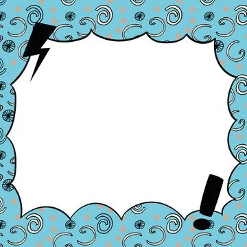 Comics Design Frames. Beautiful Photo Frame Set With Boom Bubbles For Design Stock Illustration