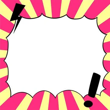 Comics Design Frames. Beautiful Photo Frame Set With Boom Bubbles For Design Stock-Illustration