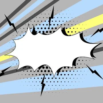 Comics Design Frames. Beautiful Photo Frame Set With Boom Bubbles For Design Stock Illustration
