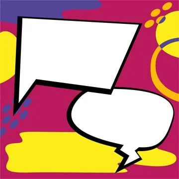 Comics Design Frames. Beautiful Photo Frame Set With Boom Bubbles For Design Illustrazione stock