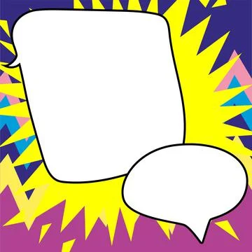 Comics Design Frames. Beautiful Photo Frame Set With Boom Bubbles For Design Stock Illustration