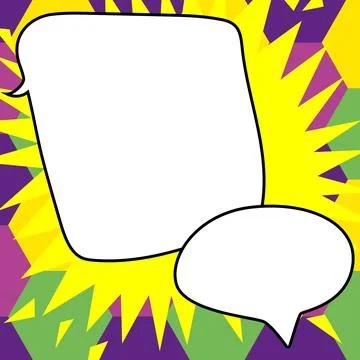Comics Design Frames. Beautiful Photo Frame Set With Boom Bubbles For Design Stock Illustration
