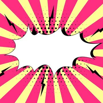 Comics Design Frames. Beautiful Photo Frame Set With Boom Bubbles For Design Stock Illustration