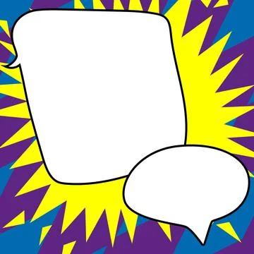 Comics Design Frames. Beautiful Photo Frame Set With Boom Bubbles For Design Stock-Illustration