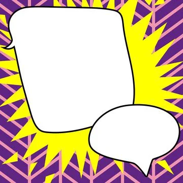 Comics Design Frames. Beautiful Photo Frame Set With Boom Bubbles For Design Stock-Illustration