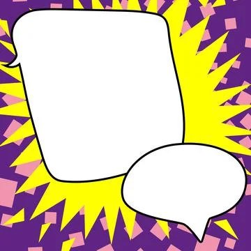 Comics Design Frames. Beautiful Photo Frame Set With Boom Bubbles For Design 스톡 일러스트