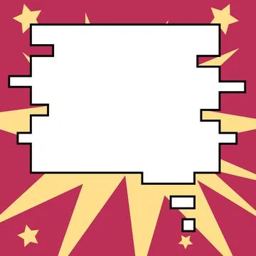 Comics Design Frames. Beautiful Photo Frame Set With Boom Bubbles For Design Stock-Illustration