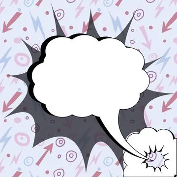 Comics Design Frames. Beautiful Photo Frame Set With Boom Bubbles For Design Stock Illustration