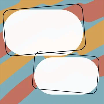 Comics Design Frames. Beautiful Photo Frame Set With Boom Bubbles For Design Stock-Illustration