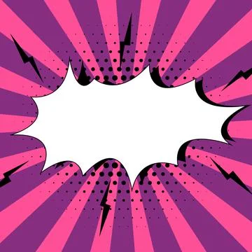 Comics Design Frames. Beautiful Photo Frame Set With Boom Bubbles For Design Stock Illustration