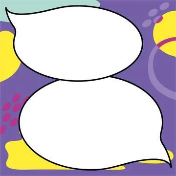 Comics Design Frames. Beautiful Photo Frame Set With Boom Bubbles For Design Stock Illustration