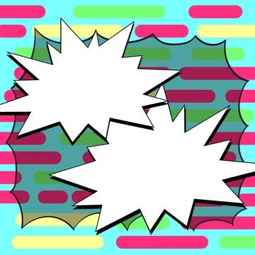 Comics Design Frames. Beautiful Photo Frame Set With Boom Bubbles For Design Stock Illustration