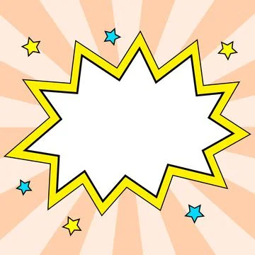 Comics Design Frames. Beautiful Photo Frame Set With Boom Bubbles For Design Stock Illustration