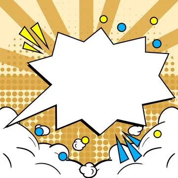 Comics Design Frames. Beautiful Photo Frame Set With Boom Bubbles For Design Stock Illustration