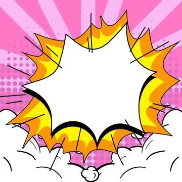 Comics Design Frames. Photo Frame Set With Explosion Bubbles For Add Collage 库存插图