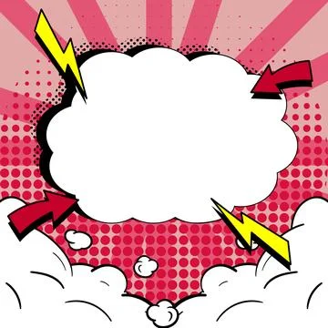 Comics Design Frames. Photo Frame Set With Explosion Bubbles For Add Collage Stock Illustration