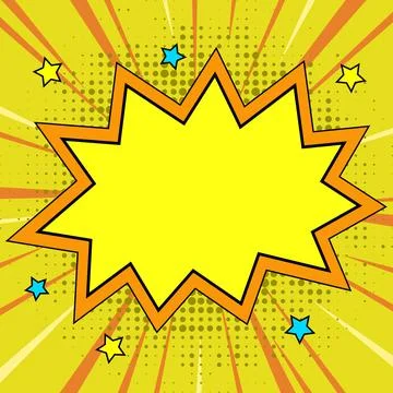 Comics Design Frames. Photo Frame Set With Explosion Bubbles For Add Collage Stock Illustration