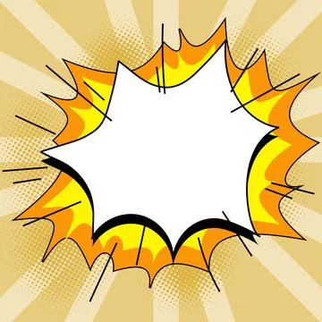 Comics Design Frames. Photo Frame Set With Explosion Bubbles For Add Collage Stock Illustration