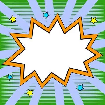 Comics Design Frames. Photo Frame Set With Explosion Bubbles For Add Collage Illustrazione stock