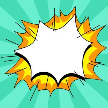 Comics Design Frames. Photo Frame Set With Explosion Bubbles For Add Collage Stock Illustration