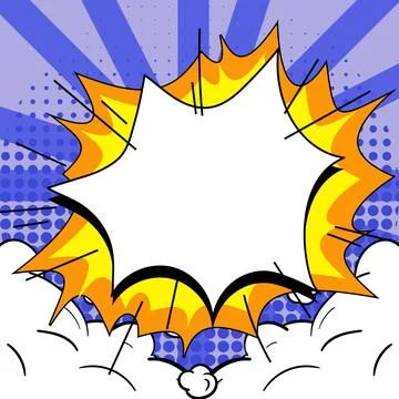 Comics Design Frames. Photo Frame Set With Explosion Bubbles For Add Collage Stock-Illustration