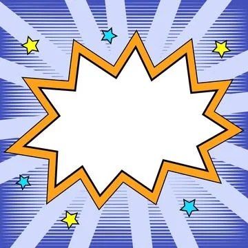 Comics Design Frames. Photo Frame Set With Explosion Bubbles For Add Collage Illustrazione stock