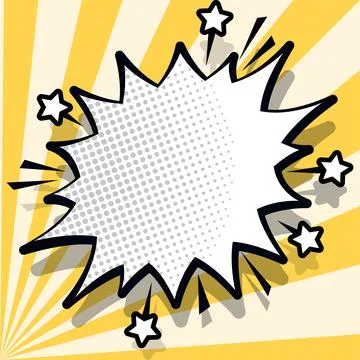 Comics Design Frames. Photo Frame Set With Explosion Bubbles For Add Collage Stock Illustration
