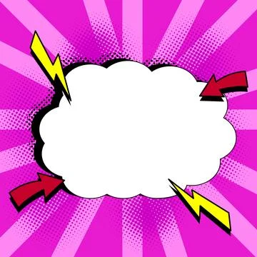 Comics Design Frames. Photo Frame Set With Explosion Bubbles For Add Collage Illustrazione stock