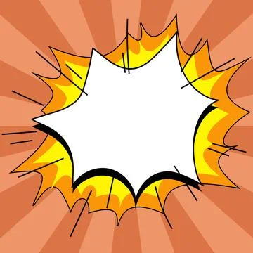 Comics Design Frames. Photo Frame Set With Explosion Bubbles For Add Collage Stock-Illustration