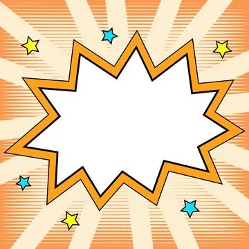 Comics Design Frames. Photo Frame Set With Explosion Bubbles For Add Collage Stock Illustration
