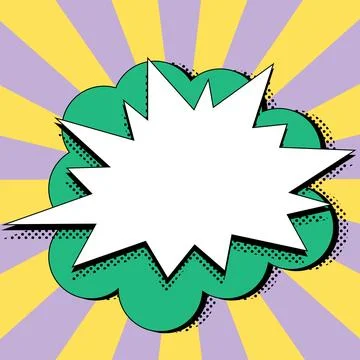 Comics Design Frames. Photo Frame Set With Explosion Bubbles For Add Collage Stock Illustration