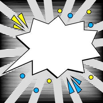 Comics Design Frames. Photo Frame Set With Explosion Bubbles For Add Collage Stock Illustration